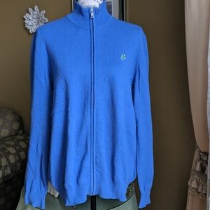 Men's full zip mock turtleneck sweater